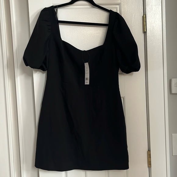 NWT FRENCH CONNECTION size 10 whisper cut out back black dress - Picture 2 of 7